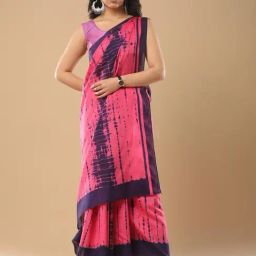 Saree Mall Pink Printed Saree With Unstitched Blouse-image-97