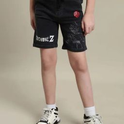 Kidsville Boys Grey Cotton Printed Short-image-101