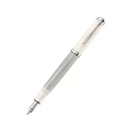 Pelikan Souverun M405 Silver-White Resin Fountain Pen- 14 KT Gold-Rhodium Medium Nib-image-10