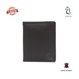 Kara Black Formal Leather Card Holder for Men-image-93