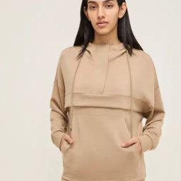LOV by Westside Beige Solid Hoodie-image-97