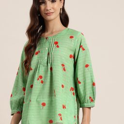 HERE&NOW Floral Print Longline Top-image-72