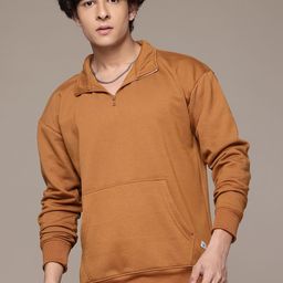The Roadster Lifestyle Co. Men Mock Neck Sweatshirt-image-93