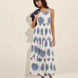Bombay Paisley by Westside Off-White Floral Tiered Dress with Jacket-picture-37