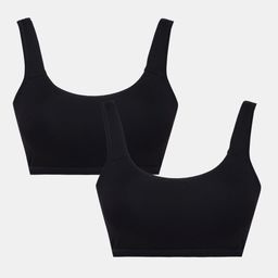 Sillysally Girls Pack Of 2 Cotton Workout Bra Full Coverage High Support All Day Comfort-picture-6