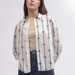 Gant Off-White Cotton Printed Shirt-image-87