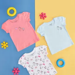 Pantaloons Baby Multicolor Cotton Printed T-Shirt (Pack of 3)-picture-32