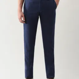 Arrow Blue Regular Fit Trousers-picture-25