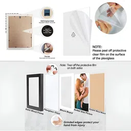 Art Street Blue & White Wood Wall Photo Frames (Pack of 4) image 4