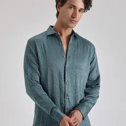 Banana Club Men Classic Slim Fit Opaque Casual Shirt-image-40