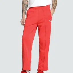 Puma Red Relaxed Fit Striped Sports Trackpants-picture-26