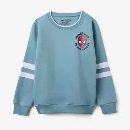 The Souled Store Boys Green Cotton Regular Printed Sweatshirt-picture-5