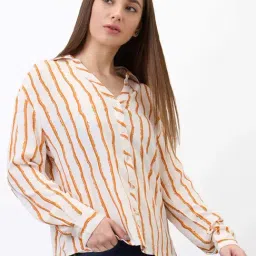 SPYKAR Orange Stripes Shirt-picture-12
