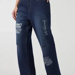 Bewakoof Blue Cotton Solid Jeans-picture-9