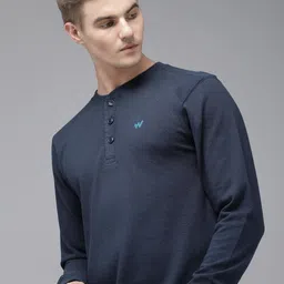 Wildcraft Solid Henley Neck Pullover Sweatshirt-picture-52