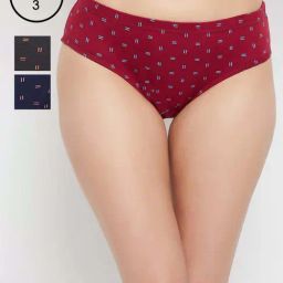 Clovia Multi Cotton Regular Fit Printed Hipster Panties - Pack Of 3-picture-8