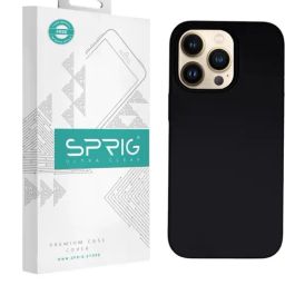 Sprig Liquid Silicone Back Cover for Apple iPhone 13 Pro Max (Black)-43