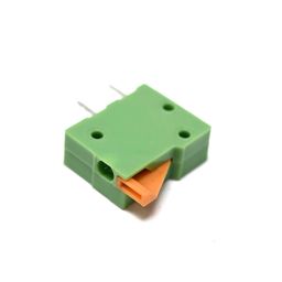 XY123R-2.54-XINYA-1 Pin Spring Terminal Block(Green Base-Orange Cap) image 1