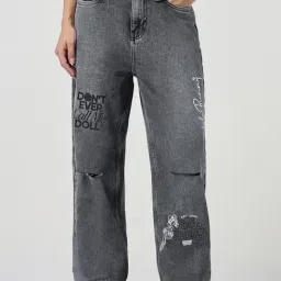Bewakoof Grey Cotton Solid Jeans-picture-27