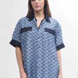 Gant Blue Printed Shirt-image-61