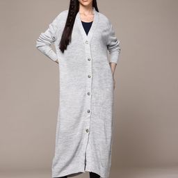 Roadster The Lifestyle Co. Acrylic Longline Front-Open Sweater-0