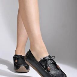 Shoetopia Women's Black Casual Loafers-picture-37