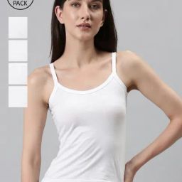 Dixcy Scott Slimz Bright White Cotton Camisole (Pack Of 5)-image-86