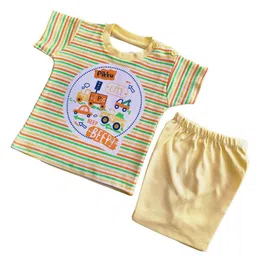 BAESD Boys Striped Pure Cotton T-shirt With Shorts-image-80