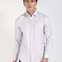 Calvin Klein Jeans Grey Cotton Slim Fit Checks Shirt-picture-45
