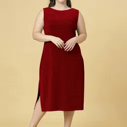 Curvy Lane Net A-Line Midi Dress-16