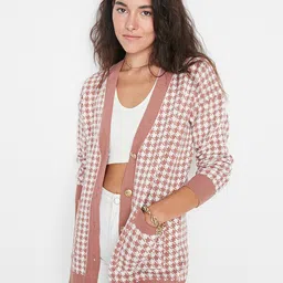 Trendyol Women Checked Cardigan-image-90