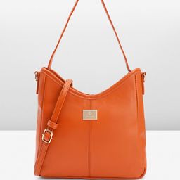Caprese Solid Structured Hobo Bag-13