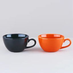 Blackcarrot Porcelain Tea & Coffee Mugs Black & Orange - Set of 2-image-51