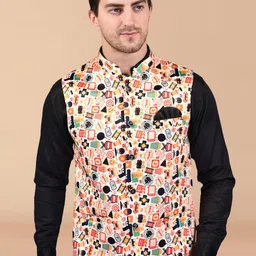 PRINTINDIA Men Printed Nehru Jacket-picture-37