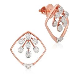 Malabar Gold and Diamonds 18k Rose Gold Stud Diamond Earrings-image-57