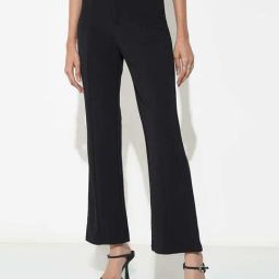 Annabelle By Pantaloons Jet Black Flared Fit Pants-picture-7