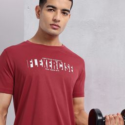 HRX by Hrithik Roshan Typography Print Rapid-Dry Training T-shirt-image-86