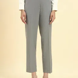 Cantabil Grey Solid Trousers-picture-13