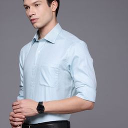 Louis Philippe Pure Cotton Self-Design Classic Fit Formal Shirt-picture-45