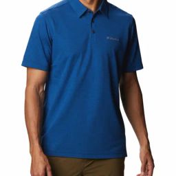 Columbia Mens Navy Blue Omni-Wick Havercamp Pique Polo Tshirt-image-9