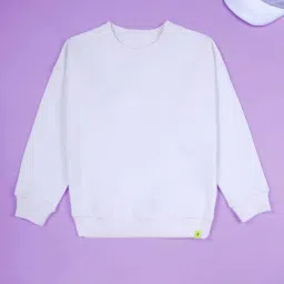 Kiddopanti Boys White Regular Fit Sweatshirt-picture-6