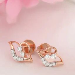 Malabar Gold and Diamonds 18k Rose Gold Stud Diamond Earrings-image-86