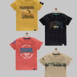 Codez Kids Multicolor Printed T-Shirt (Pack Of 4)-image-55
