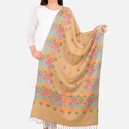 BAISA Women Ethnic Motifs Woven Design Woollen Shawl-picture-25
