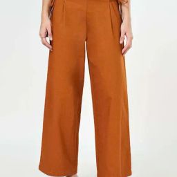 Honey by Pantaloons Brown Linen Plain Pant-image-39