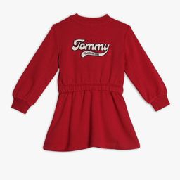 Tommy Hilfiger Eroupe Girls Brand Logo Printed T-shirt Knee Length Dress-picture-31