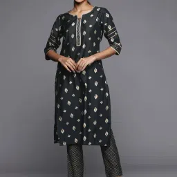 Libas Blue Printed Straight Kurta-image-46