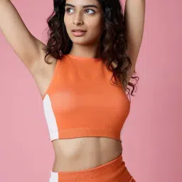 Feier Orange Relaxed Fit Tank Top-image-90
