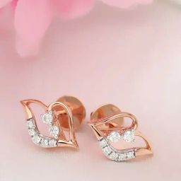 Malabar Gold and Diamonds 18k Rose Gold Stud Diamond Earrings-image-36