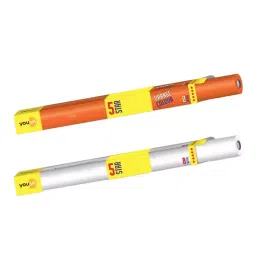 Youva Synthetic Stripes Cover Roll 8mx35.5cm 5 Star White and Orange Paper (Pack of 2)-picture-31